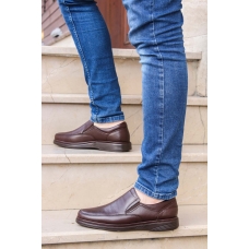 Hakiki Deri Ortopedik Kahve Erkek Casual Ayakkabı 815MA1301