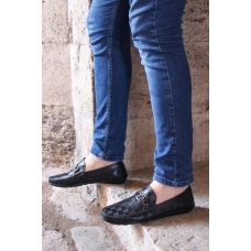 Hakiki Deri Siyah Erkek Loafer Ayakkabı 819MA109