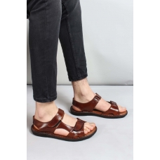 Hakiki Deri Taba Erkek Klasik Sandalet 819MA088