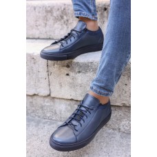 Hakiki Deri Navy Blue Erkek Casual Ayakkabı 819MA2315