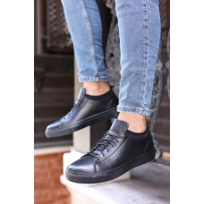 Hakiki Deri Siyah Erkek Casual Ayakkabı 819MA2315