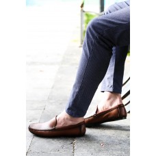 Hakiki Deri Taba Erkek Loafer Ayakkabı 858MA400