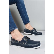 Hakiki Deri Navy Blue Erkek Casual Ayakkabı 858XATIMBIR