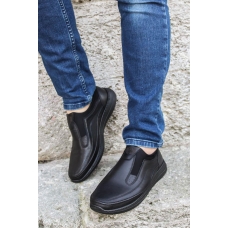 Hakiki Deri Ortopedik Black Erkek Casual Ayakkabı 879MA606