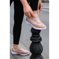 Pudra Beyaz Kadın Sneaker Ayakkabı 925ZA221