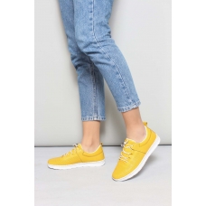 Hakiki Deri Sarı Kadın Casual Ayakkabı 934ZA105LZR