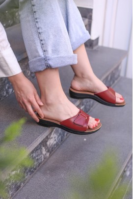 Bordo Kadın Ev Terlik 001ZAELISPOLY