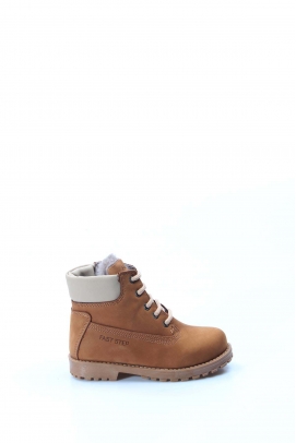 Hakiki Deri Kürklü Gingery Nubuck Unisex Çocuk Worker Bot 006KFA1002