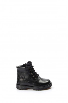 Hakiki Deri Siyah Unisex Çocuk Worker Bot 006SPA1002