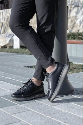 Hakiki Deri Siyah Erkek Casual Ayakkabı 132MA0161