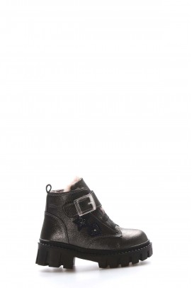 Hakiki Deri Kürklü Çelik Unisex Çocuk Klasik Bot 157KXA1774