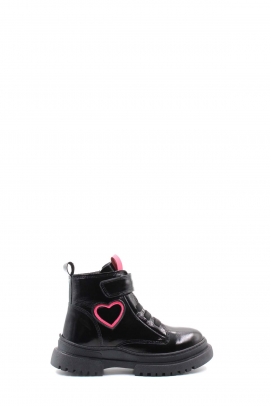 Hakiki Deri Black Patent Leather Pink Unisex Çocuk Klasik Bot 157SXA2994