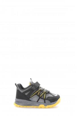 Black Gray Yellow Unisex Çocuk Sneaker Ayakkabı 615XCA2000