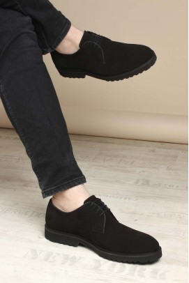 Hakiki Deri Black Suede Erkek Klasik Ayakkabı 237MA1519