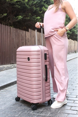 Pudra Unisex Büyük Boy Bavul 438CA10663B