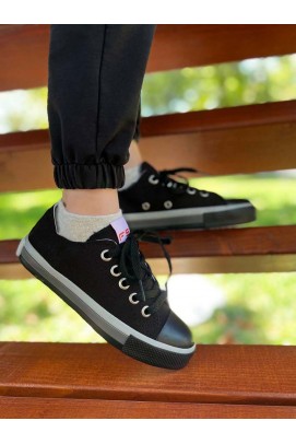 Black Unisex Çocuk Sneaker Ayakkabı 620FA0315