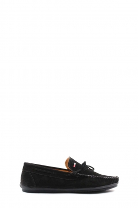 Hakiki Deri Black Suede Erkek Loafer Ayakkabı 628MAS01