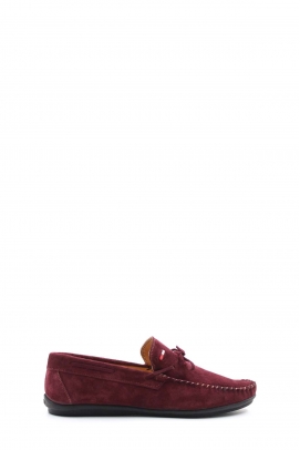 Hakiki Deri Burgundy Suede Erkek Loafer Ayakkabı 628MAS01