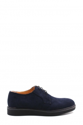 Hakiki Deri Navy Blue Suede Erkek Casual Ayakkabı 628MABKN203