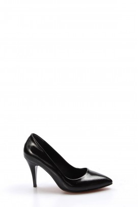 Black Patent Kadın Stiletto Ayakkabı 629ZA039-087