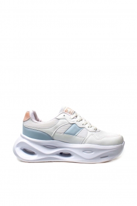 Beyaz Mavi Pudra Kadın Sneaker Ayakkabı 666ZA154