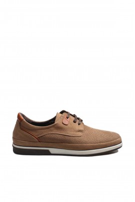 Hakiki Deri Sand Nubuck Tan Erkek Casual Ayakkabı 711MA140-2291