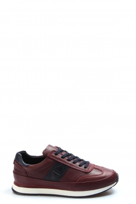 Hakiki Deri Burgundy Erkek Spor Ayakkabı 723MA8119