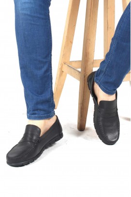 Hakiki Deri Black Erkek Loafer Ayakkabı 783MA20