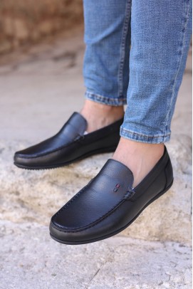 Hakiki Deri Ortopedik Black Erkek Casual Ayakkabı 815MA1502