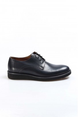 Hakiki Deri Navy Blue Erkek Oxford Ayakkabı 822MA050