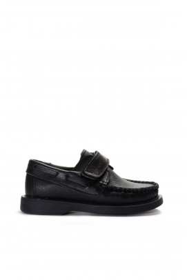 Hakiki Deri Siyah Unisex Çocuk Casual Ayakkabı 837XCA666