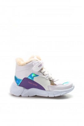 White Turquoise Lilac Unisex Çocuk Spor Bot 868SPXCA053