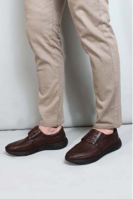 Hakiki Deri Ortopedik Brown Erkek Casual Ayakkabı 951MA203