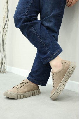 Hakiki Deri Mink Nubuck Erkek Casual Ayakkabı 951MA025