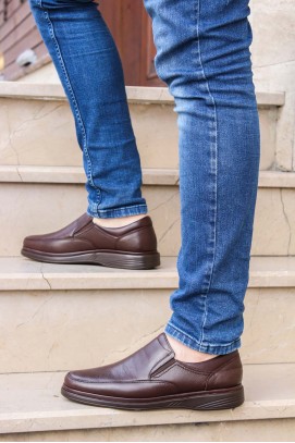 Hakiki Deri Ortopedik Brown Erkek Casual Ayakkabı 815MA1301