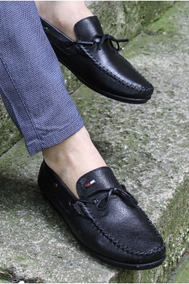 Hakiki Deri Black Erkek Loafer Ayakkabı 628MA01