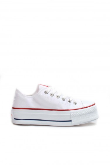 Beyaz Kadin Sneaker Ayakkabi 620ZA1907     