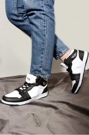 Siyah Beyaz Unisex Sneaker Ayakkabi 930XA060     