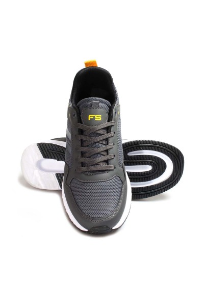 Füme Siyah Sarı Erkek Sneaker Ayakkabı 572MA2456     