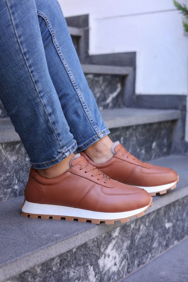 Hakiki Deri Taba Erkek Casual Ayakkabi 154KMA708    