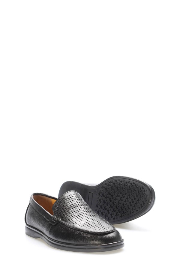 Hakiki Deri Siyah Erkek Casual Ayakkabı 819MA020LZR    