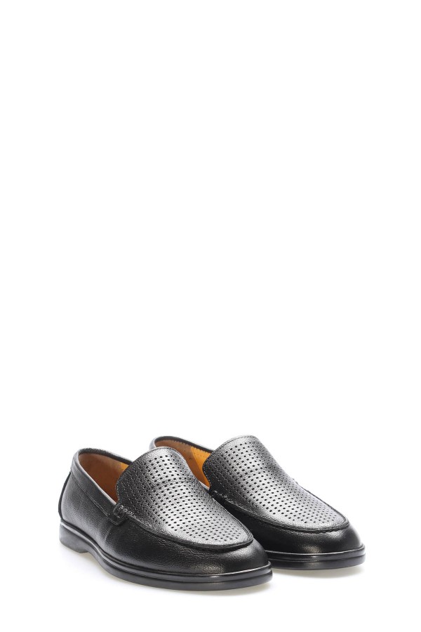 Hakiki Deri Siyah Erkek Casual Ayakkabı 819MA020LZR    