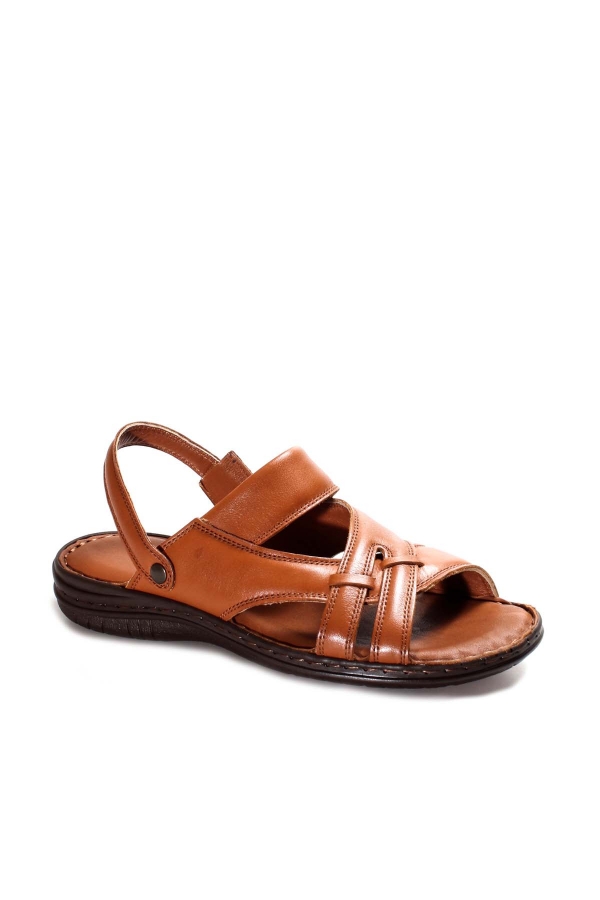 Hakiki Deri Taba Erkek Klasik Sandalet 952MA710    
