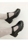 Hakiki Deri Siyah Rugan Kız Çocuk Casual Ayakkabı 006XA911    