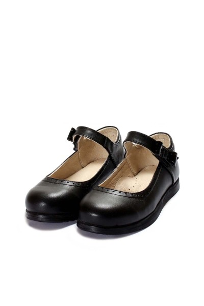 Hakiki Deri Siyah Kız Çocuk Casual Ayakkabı 006XA915    
