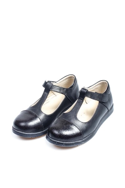 Hakiki Deri Siyah Kız Çocuk Casual Ayakkabı 006XA916    