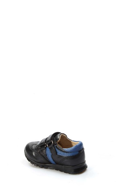 Hakiki Deri Siyah Mavi Bebek Casual Ayakkabı 006BA900    