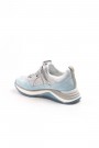 Hakiki Deri R80-R599-R2001 Mavi Mavi Nubuk Kadın Sneaker Ayakkabı 009ZA653    