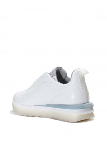 Hakiki Deri Beyaz Kadın Sneaker Ayakkabı 009ZA2007    