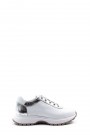 Hakiki Deri Beyaz Gümüş Kadın Casual Ayakkabı 010ZA8550-2    